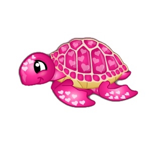 Pink Love Turtle